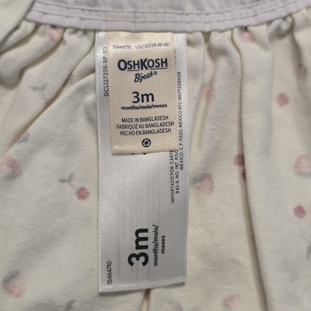 OshKosh B'gosh Cream Dress with Red Cherry Print - Picture 3 of 3
